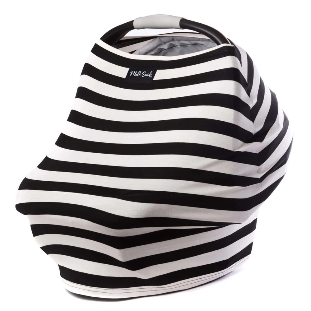 Milk Snob Multifunctional Black & White Signature Stripe Cover